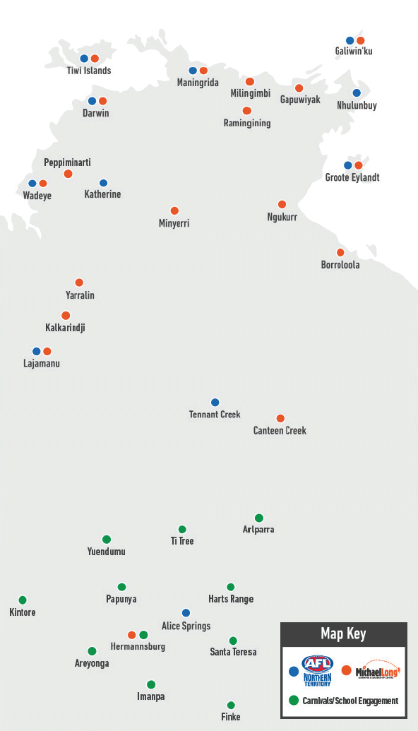 Program locations in the NT